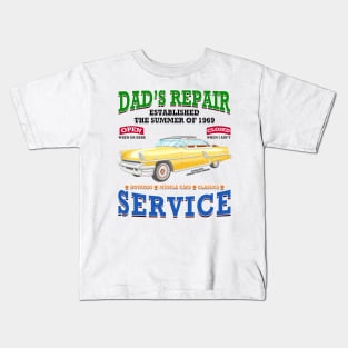 Dad's Repair Classic Car Garage Hot Rod Novelty Gift Kids T-Shirt